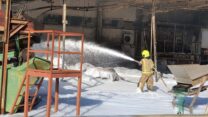 שריפה במפעל 'מילוטל' (צילום: כבאות והצלה לישראל)