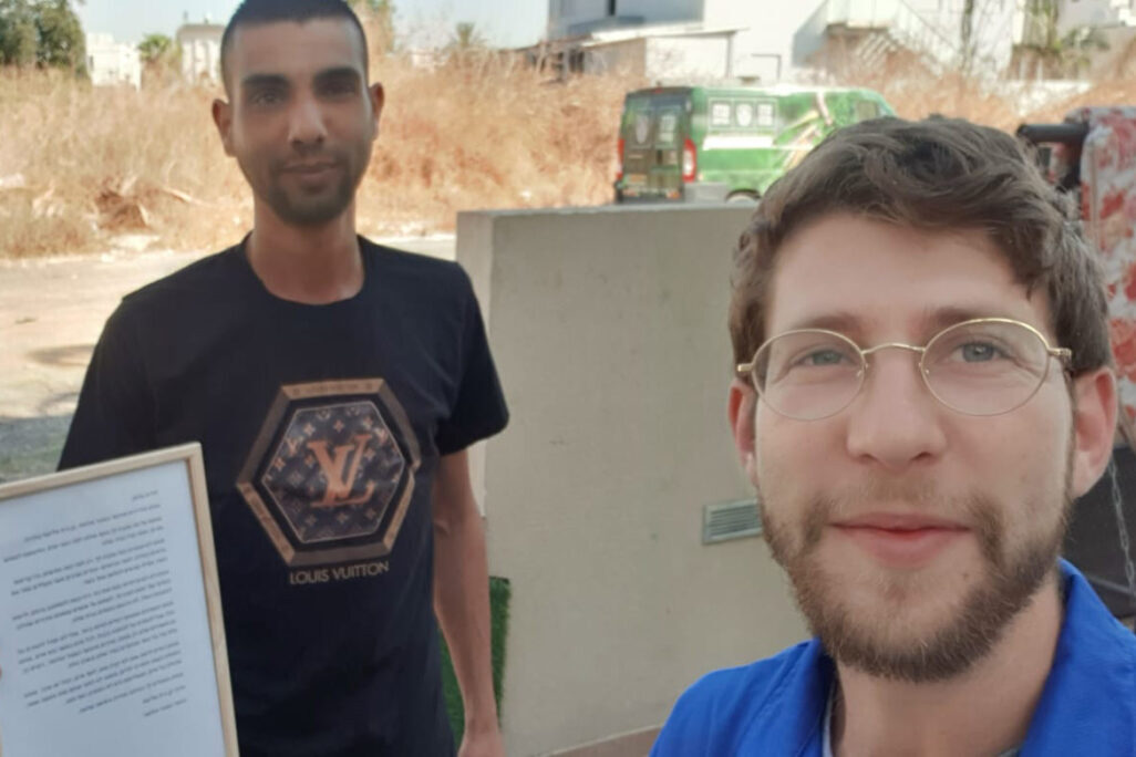 ערבית نداف زلتسبرغر (من اليمين) ونديم شتيوي (تصوير: البوم خاص)