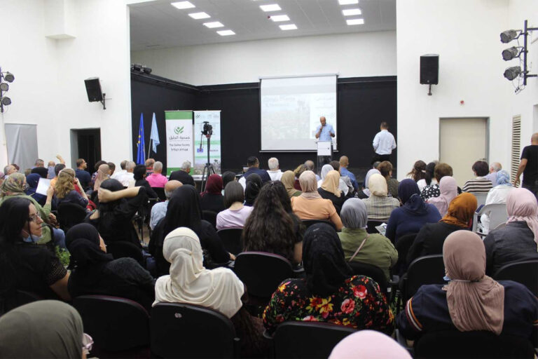 A conference on the launch of the climate resilience project in Shefa-Amr. (Photo: Davar)