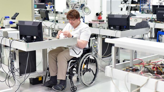 A worker with disabilities.  "The most important thing for us is that someone believes in our abilities and does not just see the disability." (Photo Illustration: Shutterstock)