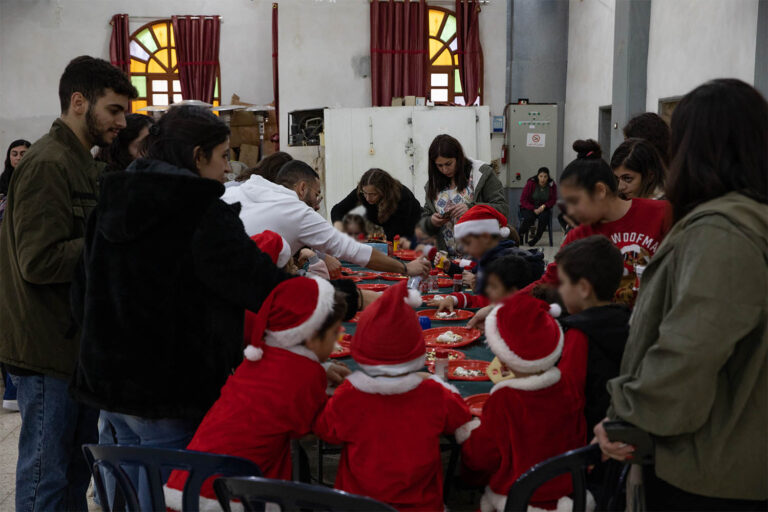 Activities for children ahead of Christmas at the Church of the Virgin Mary in Sakhnin. (Photo: Gilad Shrem)