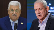 בני גנץ, אבו מאזן (צילום: פלאש 90)