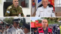 המועמדים לתפקיד נציב הכבאות: (מימין למעלה) טפסר ניזאר פארס, תא"ל איציק בר, טפסר אייל כספי, טפסר רונן מכטייב (צילום: כבאות צפון, דובר צה"ל, מתוך טוויטר רשות כבאות והצלה לישראל,כבאות והצלה)