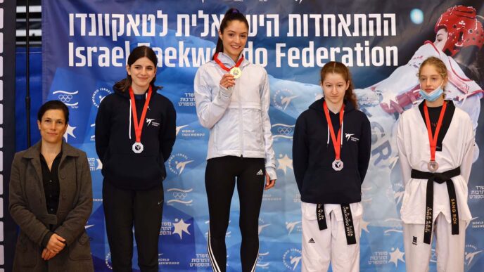 אבישג סמברג זוכה באליפות ישראל בטאקוונדו (צילום: גלעד קוולרצ'יק)