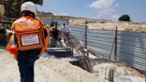 זירת תאונת עבודה באתר בנייה בבית שמש (צילום ארכיון: חיים שרעבי, תיעוד מבצעי מד"א)