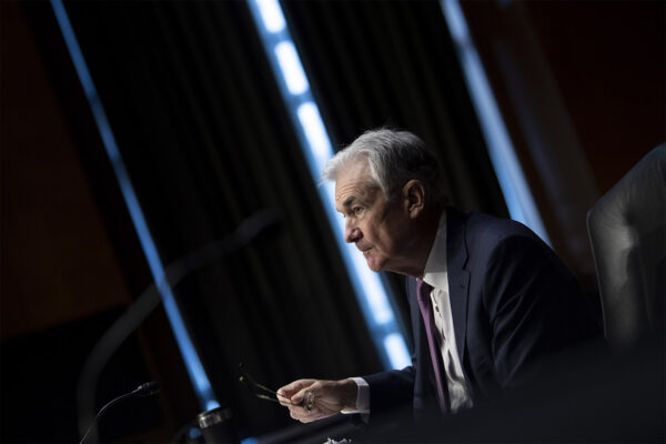 נשיא הבנק הפדרלי של ארצות הברית, ג'רום פאוול (צילום: Brendan Smialowski/Pool via AP)