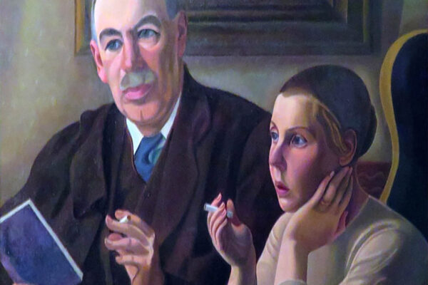 ג'ון מיינרד קיינס ואשתו, לידיה לופוקובה. ציור שמן של וויליאם רוברטס (קטע), 1932 (רפרודוקציה: סנפשוטר 46, פליקר)