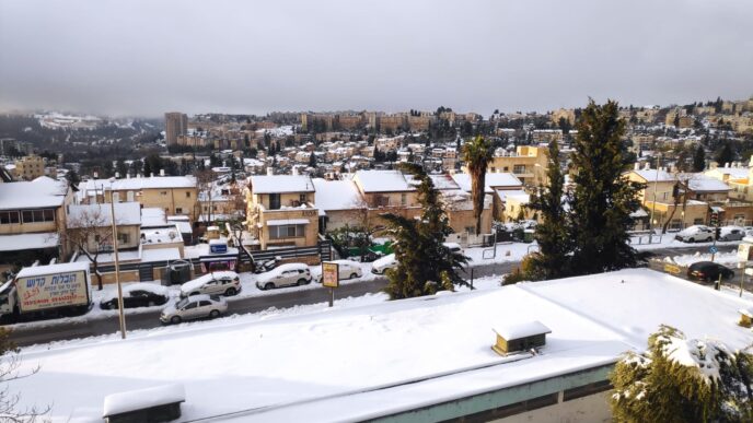 שלג בירושלים (צילום: דוד טברסקי)