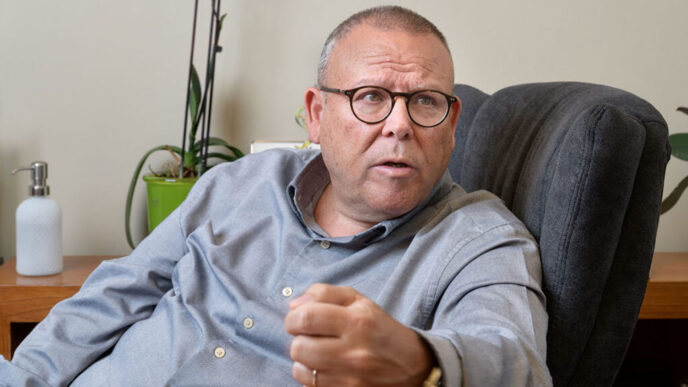 Histadrut Chairman Arnon Bar David. (Photo: Jonathan Bloom)