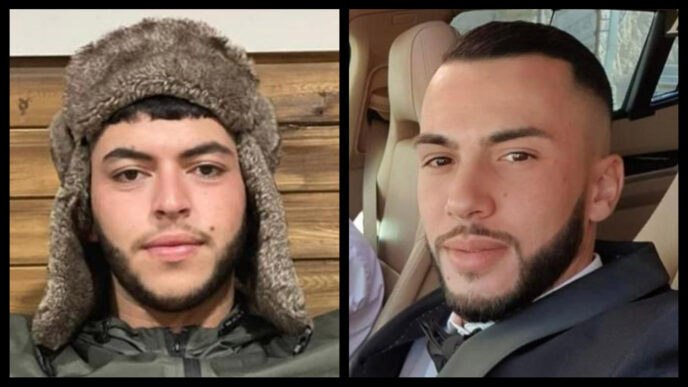 Razi Abu Sabitan (on left) and Ahmad Ziad Asiad (on right). Both were killed after falling through faulty scaffolding on the 42nd floor of Bavli Tower in Tel Aviv. (Photo: Private albums)