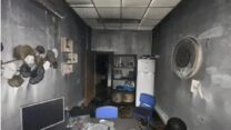 חדר המועדון ששימש את קן רהט של הנוער העובד והלומד, ונשרף (צילום: אלבום פרטי)