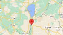 מוקד רעידת האדמה סמוך לבית שאן (צילום מסך)