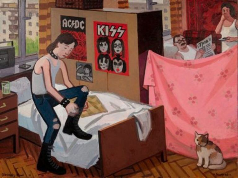 &quot;עצמאי&quot;, ציור של זויה צ'רקסקי בסדרה &quot;ילדות סובייטית&quot;, 2019