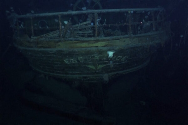 שרידי האונייה כפי שנמצאו על ידי משלחת החיפוש 
(צילום: Falklands Maritime Heritage Trust)