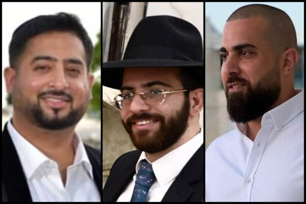 שלושה מהנרצחים בפיגוע בבני ברק: רס"מ אמיר חורי, יעקב שלום ואבישי יחזקאל (צילום: אלבום פרטי, באדיבות המשפחות)
