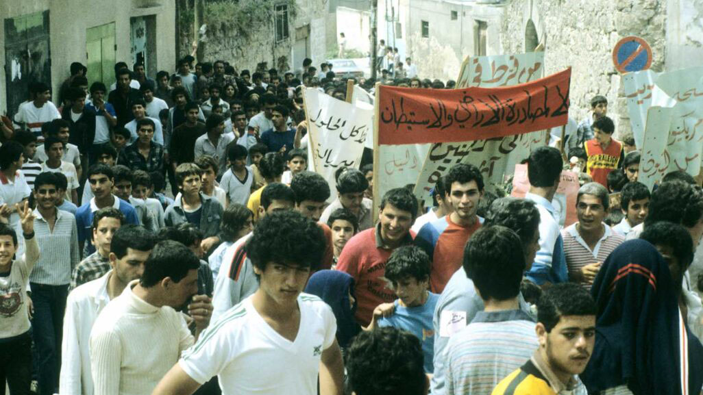 מפגינים ביום האדמה, 1979 (צילום: אוסף דן הדני, הספרייה הלאומית)