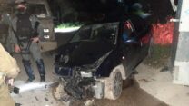 הרכב שהתנגש בלוחמים ליד ג'נין (צילום: משטרת ישראל)