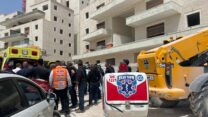 זירת תאונת העבודה (צילום: דוברות איחוד הצלה)
