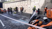 זירת התאונה בתל אביב (צילום: דוברות איחוד הצלה)