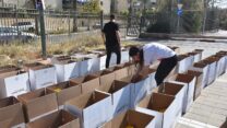 חלוקת מזון בבאר שבע (צילום: הדס יום טוב)