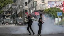 עימותים בין כוחות צה"ל למתפרעים סמוך לקבר יוסף בשכם (צילום: נאסר יסתייאח/פלאש90)