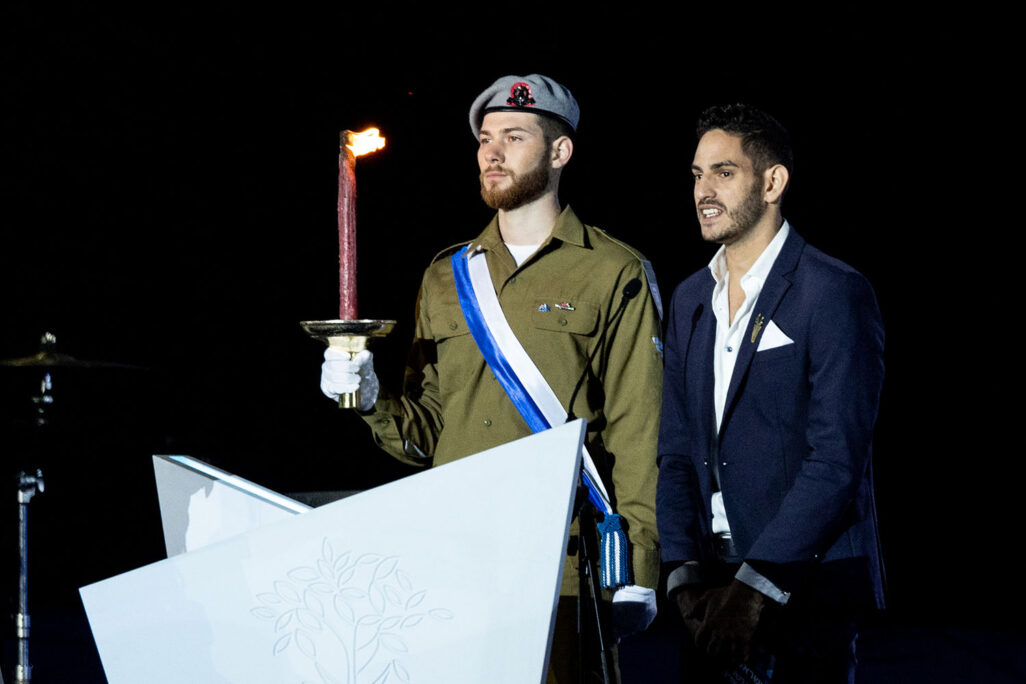 עשהאל שבו בטקס המשואות בהר הרצל, ביום העצמאות ה-74 למדינת ישראל (צילום: יונתן זינדל, פלאש 90)