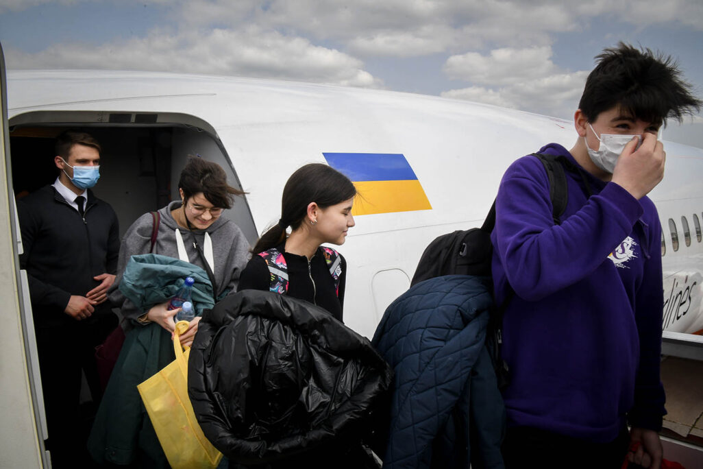 פליטים מהמלחמה באוקראינה נוחתים בישראל (צילום: יוסי זליגר/פלאש 90)