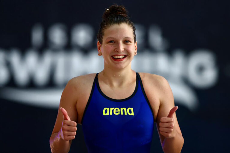 דריה גולובטי. מקום 4 ב-50 מטר חופשי וב-200 מטר חופשי באליפות אירופה לנוער (צילום: גלעד קוולרצ'יק, באדיבות איגוד השחייה)