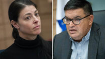 יו"ר ועדת הכלכלה, ח"כ מיכאל ביטון ושרת התחבורה מרב מיכאלי (צילום: יונתן זינדל/מרים אלטשר/פלאש90)