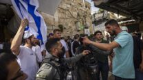 עימותים בעיר העתיקה בירושלים במהלך מצעד הדגלים 2022 (צילום: אוליביה פיטוסי/פלאש 90)