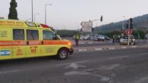 זירת התאונה (צילום: מד"א)