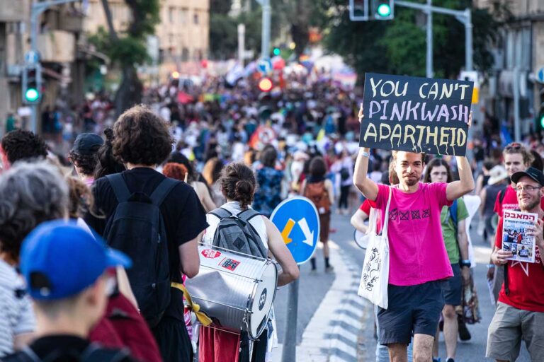 “You can’t pinkwash apartheid” (Photo: David Frenkel)