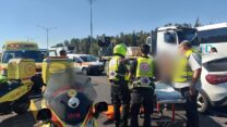 זירת התאונה בכביש 6 סמוך למחלף נחשונים (צילום: תיעוד מבצעי מד״א)