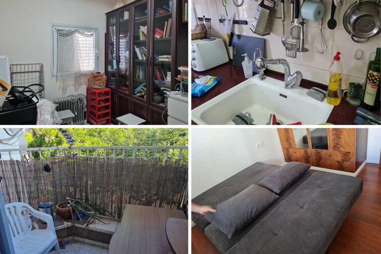 The apartment in Holon. Old but bright, paved with relatively new parquet and furnished. With lots of furniture. (Photos: Hadas Yom Tov)