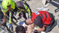זירת התאונה בחצור הגלילית (צילום: כיבוי והצלה צפון)