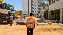 זירת תאונת עבודה (צילום: איחוד הצלה)