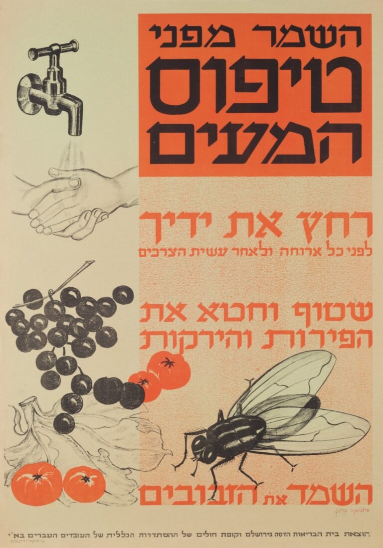 כרזה בעיצובה של פרנציסקה ברוך בהוצאת הדסה, שנמצאת באוסף של מוזיאון ישראל (צילום: מוזיאון ישראל, ירושלים, עיזבון המעצבת, ע&quot;י עופרית רוזנברג)