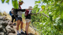 מטיילים בנחל ג'ילבון שברמת הגולן (צילום: מיכאל גלעדי / פלאש90)
