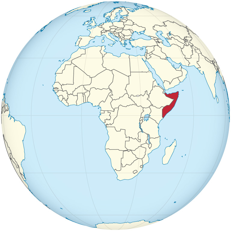 מפת אפריקה (סומליה באדום)