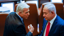 ראש האופוזיציה נתניהו וראש הממשלה לפיד (צילום ארכיון: אוליבייה פיטוסי, פלאש 90)