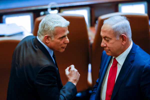 ראש האופוזיציה נתניהו וראש הממשלה לפיד (צילום ארכיון: אוליבייה פיטוסי, פלאש 90)