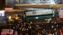 תאונת האוטובוס בירושלים (צילום: יונתן זינדל/ פלאש90)