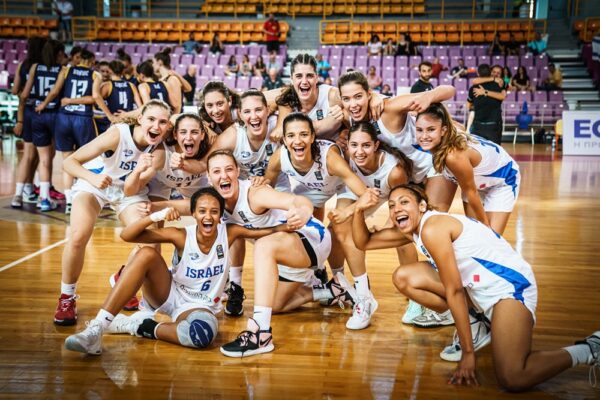נבחרת הנערות של ישראל בכדורסל באליפות אירופה (צילום: איגוד הכדורסל בישראל)