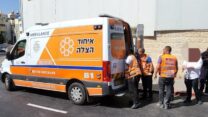 זירת תאונת עבודה (צילום: איחוד הצלה)