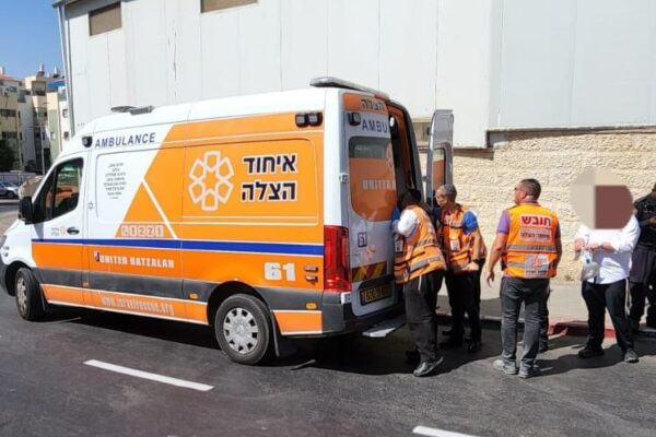 זירת תאונת עבודה (צילום: איחוד הצלה)