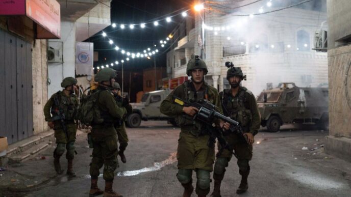 חיילי צה&quot;ל במבצע מעצרים של פעילי הג'יהאד האיסלאמי בגדה המערבית (צילום: דובר צה&quot;ל9