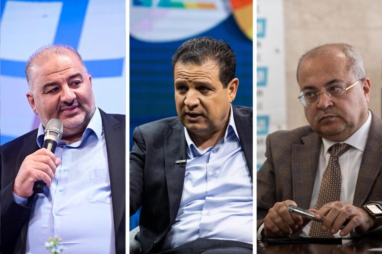 אחמד טיבי, איימן עודה ומנסור עבאס (צילומים: פלאש 90)