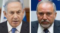 אביגדור ליברמן, שר האוצר, ובנימין נתניהו, יו"ר האופוזיציה (צילומים: פלאש 90)