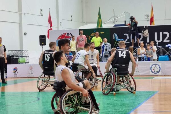 נבחרת העתודה בכדורסל בכיסאות גלגלים מול גרמניה באליפות העולם עד גיל 23 (צילום: דוידה קוסף)