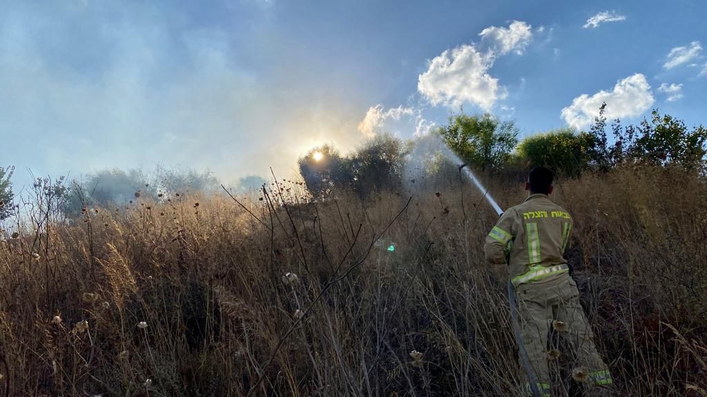 שריפה סמוך לכרמיאל (צילום: דוברות כבאות והצלה)